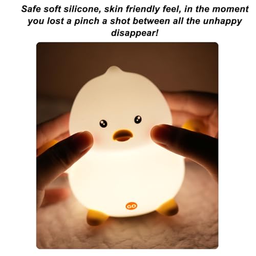 Lámpara de noche con luz LED en forma de pato de silicona miniatura 5
