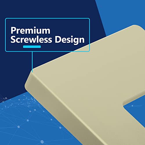 Image of LIDER Decorator Switch Cover, Screwless Wall Plate, Mid-Size 1-Gang 4.88 inch x 3.11 inch, LSWP-31M-I, UL Listed, Thermoplastic, Matte Ivory, 1-Pack