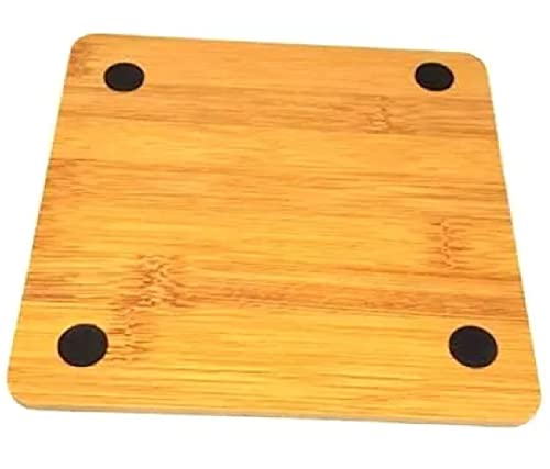 Descanso de panela de madeira 6 peças protege sua mesa