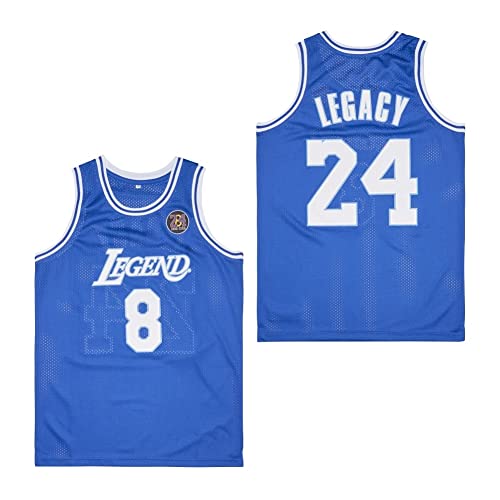LEGEND 8 LEGACY24 Men's Legend 8 24 Basketball Jersey,90S Hip Hop Sports Shirts for Men (Blue,l)