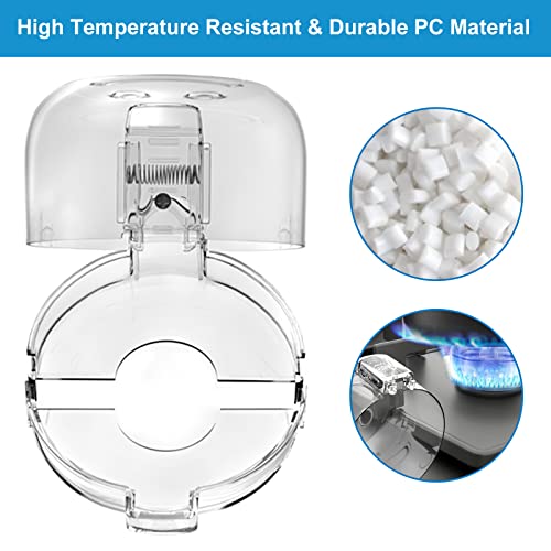 Gas Stove Knob Covers for Child Safety AOSITE 6+1 Pack Stove Protector for Kids Stove Guard with Strong Adhesive, Clear View Childproof Oven Knob Locks for Babies, Oven Lock Child Safety