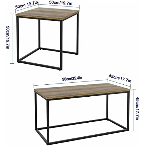 Oncli Side Table Set Tables Coffee Table Set Living Room Table Wood And Metal Coffee Table Multifunctional Table Board (Color : Picture Color, Size : One Size) (Picture Color One Size) #TOP2