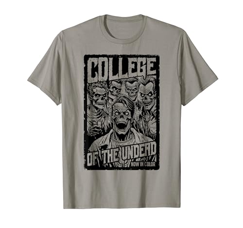 Halloween College Zombie Horror Movie Funny Teacher Student T-Shirt