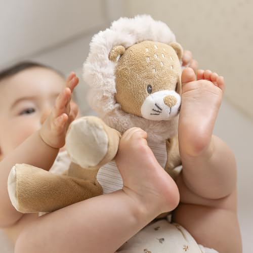 León de peluche Nattou Ernest de 29 cm con suave textura marrón para bebés 3