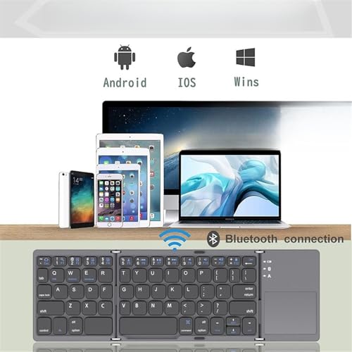 Clavier bluetooth pliable mini et nomade pour travailler en train
