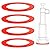 4 Pack Flush Valve Seal Gasket Replacement Compatible with Mansfield 210 and 211, Toilet Flush Valve Replacement Kit Red RV Toilet Seal Compatible with Mansfield 210 and 211
