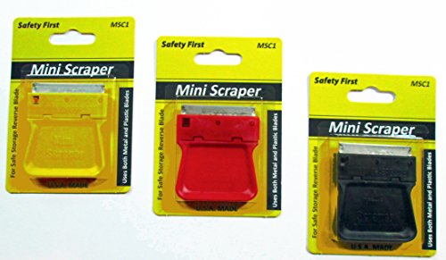 Mini Scrapers With Metal Blade Carded 2 Pack U.s. Made #TOP4