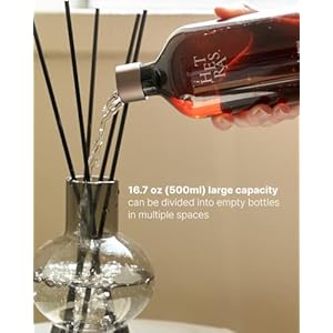 hetras Premium Reed Diffuser Set, Large 16.9 fl. oz | Essential Oil Fragrance Diffuser with Sticks for Home, Office, Bathroom & Room Decor | Hotel Wood Scents | Long-Lasting | House Gift hetras Premium Reed Diffuser Set Large 169 fl oz Essential Oil Fragrance Diffuser with Sticks for Home Office Bathroom Room Decor Hotel Wood Scents Long Lasting House Gift