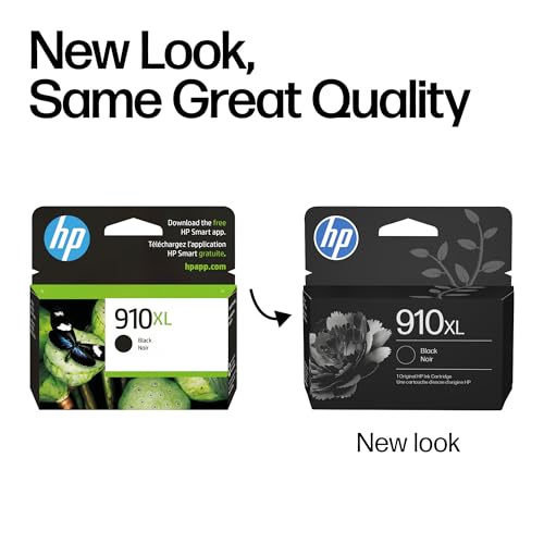 Image of HP 910XL Black High-Yield Ink Cartridge | Works with OfficeJet 8010,8020 Series,OfficeJet Pro 8020,8030 Series | Eligible for Instant Ink-| 3YL65AN,(Pack of 2)