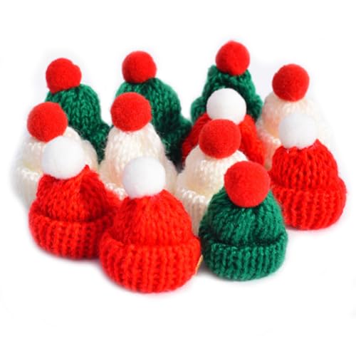 AstarFavor 100 Stück Mini Weihnachtsmütze,Kleine Weihnachtliche...