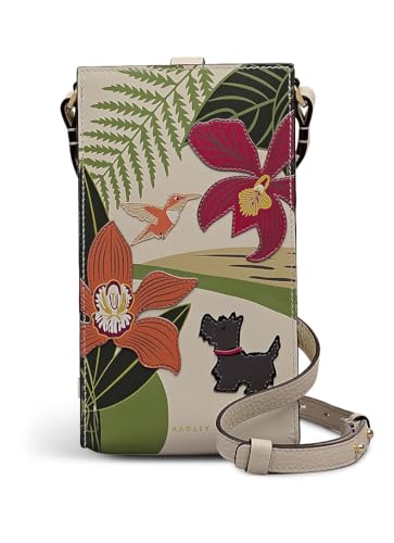 RADLEY London RHS Medium Phone Cross Body Bag – Salt Leather Floral Crossbody Phone Bag with Card Slots & Adjustable Strap