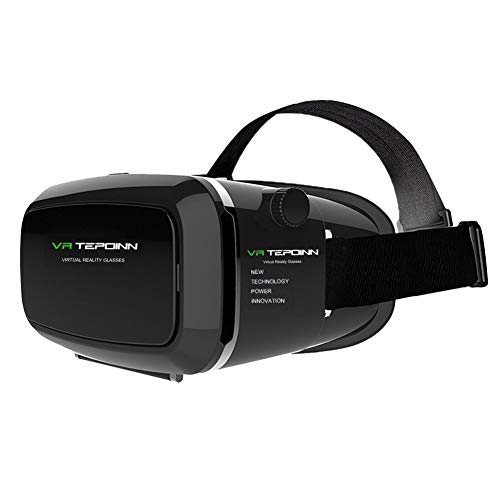 Tepoinn 3D VR Glasses Headset with Adjustable Lens and Strap for 3.5-5.5-Inch Smart Phones