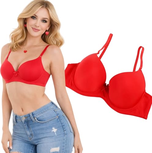 Image of ToBeInStyle Women's Pack of 6 Padded Assorted Styles Supportive Bras Cup Size - A to DDD