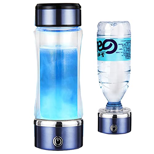 Hydrogen Rich Water Bottle Portable Hydrogenated Water Bottle Hydrogen Water Generator Ionizer Machine USB Rechargeable 3 Mins Make Hydrogen Content Up to 700-900 PPB 420ML