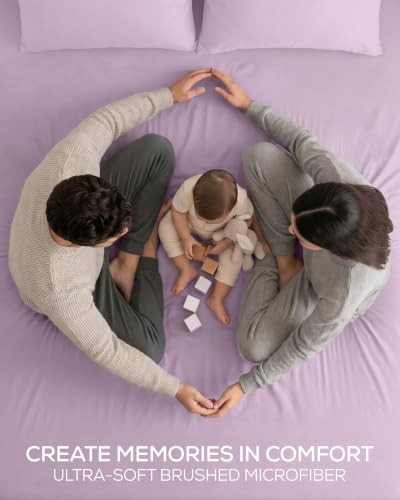 Image of Utopia Bedding Queen Sheet Set 4 Piece Soft Sheets - Lavender