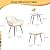 PORWEY 5 Piece Patio Bistro Set with Ottoman, Outdoor Wicker Apartment Balcony Furniture Sets, Rattan Table and Chairs Set of 2 for Porch Backyard Lawn Poolside Deck (Yellow/Beige)