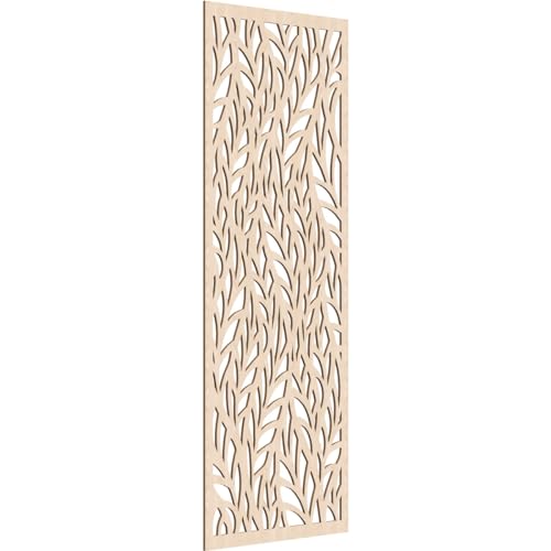 Image of Ortonville Decorative Pierced Fretwork Wood Wall Panels, 27 3 /8 inchW x 69 3 /8 inchH x 1 /4 inchT, Red Oak