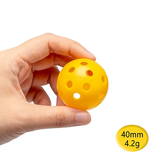 Thiodoon Practice Golf Balls Limited Flight Golf Balls 40Mm Hollow Plastic Golf Training Balls Colored Airflow Golf Balls For Swing Practice Driving Range Home Use Indoor 12 Pack (Mixed Color,12 Pcs) #TOP3