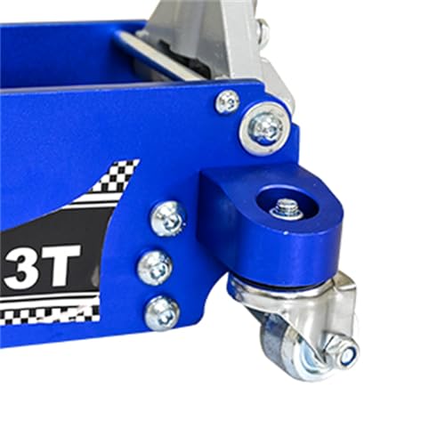 3 Ton Professional Floor Jack Hydraulic Aluminum Iron Horizontal Quick Lift Floor Jack Heavy Duty Steel Service Jack 3-Ton (6600 lb) Capacity for Shop Trucks Garage Home Lifting Range 4.3"-20" Blue
