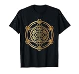 Photo Gallery metatron s cube sacred geometry yoga pregare gold t-shirt maglietta Photo Gallery metatron s cube sacred geometry yoga pregare gold t-shirt maglietta