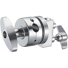 Aluminum Alloy Multi Functional Heavy Duty 2.5 inch Grip Head Swivel Head Clamp Holder Bracket Adapter with 1/2",1/4",3/8", 5/8" Mount for Light Stand, Extension Boom Arm,Photographic Equipment
