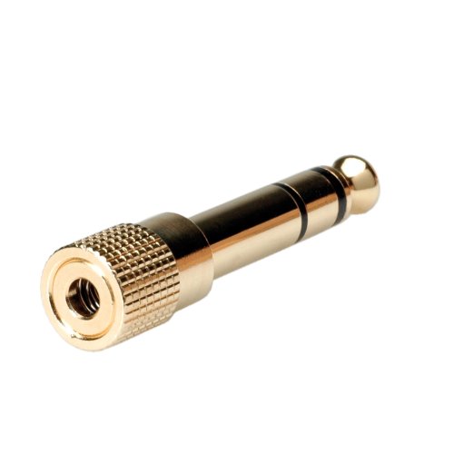 Roline 11.09.4211 Stereo Adaptor 6.35 mm Male / 3.5 mm Female, Gold