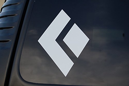 Five STAR SUPPLY Black Diamond Rock Climbing Sticker Vinyl Decal Choose Your Color & Size!! Car Window Laptop Cell Phone (V349) (6 X 4 , White)