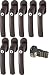 Produktbild ABUS FG200 B SB abschließbarer Fenstergriff, braun im Set 8 Stück