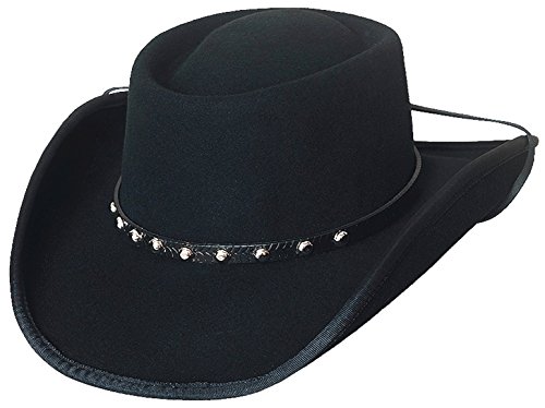 Bullhide Montecarlo Hats Unchained Wool Felt Western Cowboy Gambler Hat (X-Large) Black