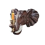 APPLIQUE DÉCORATIVE DE HAUTE QUALITÉ - Moulé à la main avec de la vraie pierre concassée collée avec une résine durable, notre éléphant a une finition de couleur réaliste et des crochets à l'arrière pour le montage