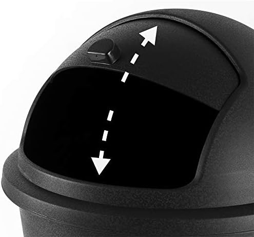 Deuba Kitchen Bin Trash Can 50L Kitchen Waste Bin Plastic Dustbin Sliding Removable Lid Rubbish Recycle Basket Home Waste Paper Bin