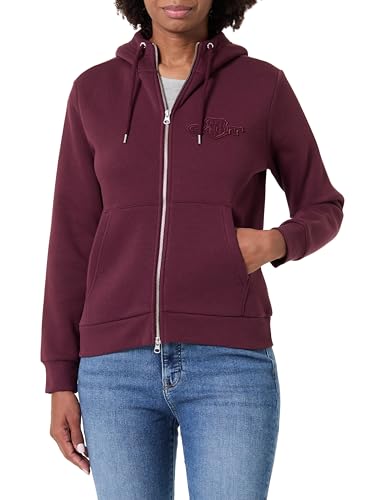 Sweat à capuche zippé Gant femme veste douce pour mi-saison fraîche