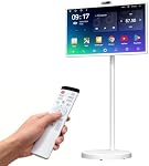VLH 32″ FHD Portable TV on Wheels, Rolling TV with 38400mAh Battery, Android 15 OS, EDLA-Certified, 8G+128GB, Touch Screen Television with Camera, Wireless Casting, Voice Remote Control
