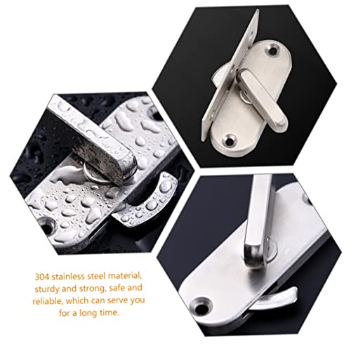 Hemobllo 3 Partidas fechadura de gancho de fechadura de porta deslizante kit de ferragens para porta