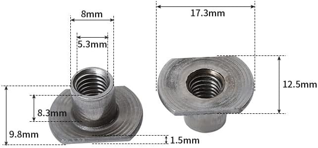 Miniatura 2 de 50pcs M6x1.0 Acero al carbono Deslizamiento Tee T Tuercas para plantillas y T Track