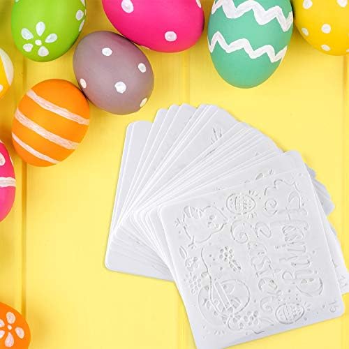TUPARKA 24Pcs Easter Stencils Templates Plastic Drawing Painting Stencils Template Sets for Easter, Easter Crafts for Kids Easter Gift Party Bag Filler