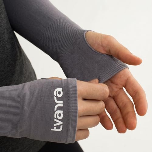 Image of TVARRA Anti-Tan Fingerless Arm Sleeves for Women|UV Protection Hand Cover Sleeves for Bike Riding, Running & Outdoor Use,Dust & Summer Protection Arm Sleeves