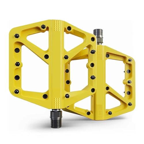 �݊���������܂�BUCKLOS�A���[�hMTB�o�C�N�p�V�[���h�x�A�����O�t���i�C��������~�߃t���b�g�y�_��(Yellow Pedal)