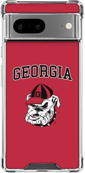 Skinit Clear Phone Case Compatible with Google Pixel 7a - Officially Licensed University of Georgia Dawgs Design