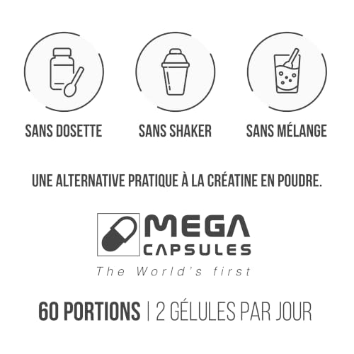 OLIMP SPORT NUTRITION Creatine Mega Caps Support Musculaire pour Sportif 120 Capsules – vue 7