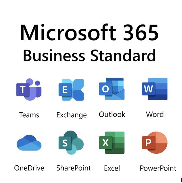 Microsoft365 Business Standard | 1 User | 12-Month Subscription | Compatible with Window, Mac, iOS, Android. | Email Delivery