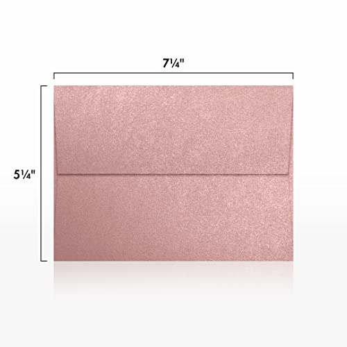 LUXPaper A7 Invitation Envelopes | Peel & Press | 5 1/4" x 7 1/4" | Misty Rose Metallic - Sirio Pearl | 84lb. Text | 50 Qty - Thumbnail 3