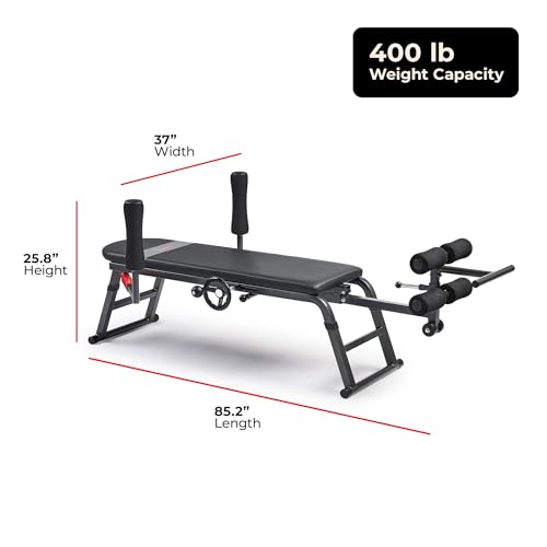 Image of Sunny Health & Fitness Full Body Inversion Traction for Lumbar Stretching, Lower Back Pain Relief, Improved Posture Correction, Rehab, Spinal Compression, Flexibility - SF-BH623052