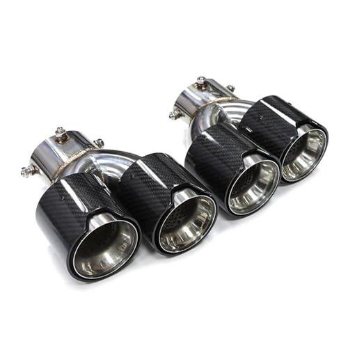 Embouts Silencieux Tuyaux d'Échappement Quadruples en Carbone Brillant pour BMW Série 2 3 4