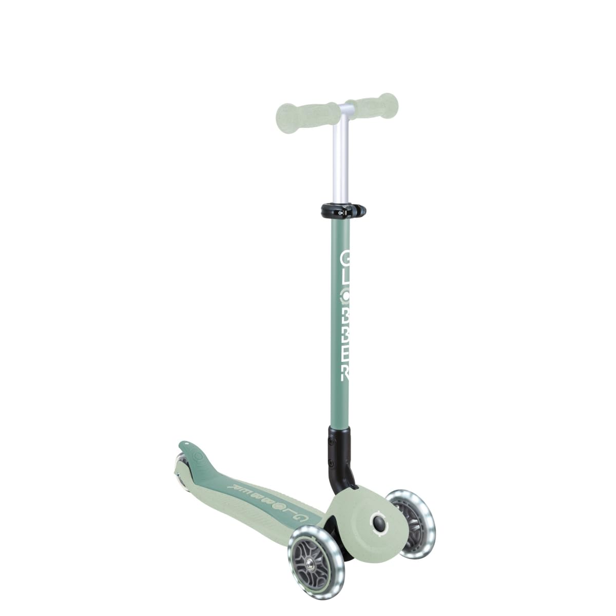 GLOBBER GO-UP Active Lights ECO 3in1 – Tretroller, Dreirad und Laufrad für Kinder – höhenverstellbares Kinderfahrzeug – 3rädrig bis 7 Jahre