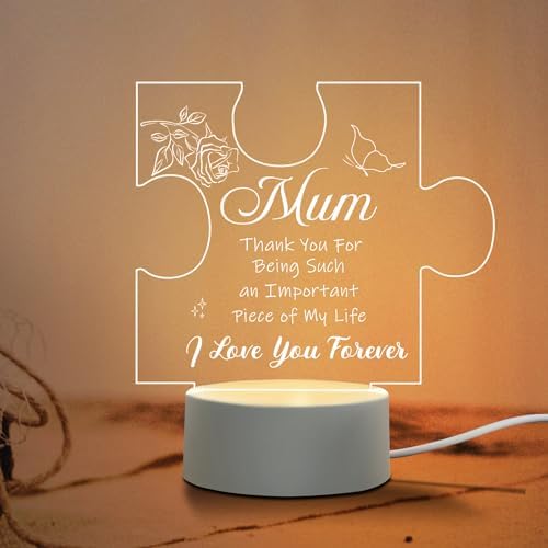 Polemera Mothers Day Gifts for Mum from Daughter Son, Best Mum Birthday Gifts, Butterfly Acrylic Night Light Presents for Step Mum Mummy Nanny, Home Decor Polemera Mothers Day Gifts for Mum from Daughter Son, Best Mum Birthday Gifts, Butterfly Acrylic Night Light Presents for Step Mum Mummy Nanny, Home Decor