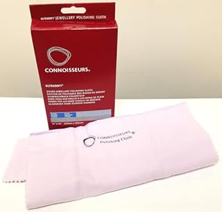 Connoisseurs Pulizia Gioielli Argento - Panno Ultra Sottile Lucida, Pulisce e Ridona Lucentezza - 100% Fibra di Cotone - 28 x 35cm