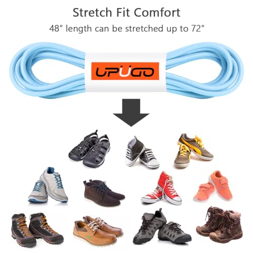 Image of UpUGo Elastic Shoe Laces, No Tie Shoe Laces for All Ages, One Size Fit All