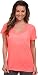 adidas Performance Women's Boyfriend Deep V Neck Vintage Tee, Flash Red/Matte Silver, Medium