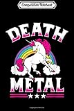  Composition Notebook: Death Metal Rainbow and Unicorn Heavy Rock Music Lover Gift Journal/Notebook Blank Lined Ruled 6x9 100 Pages